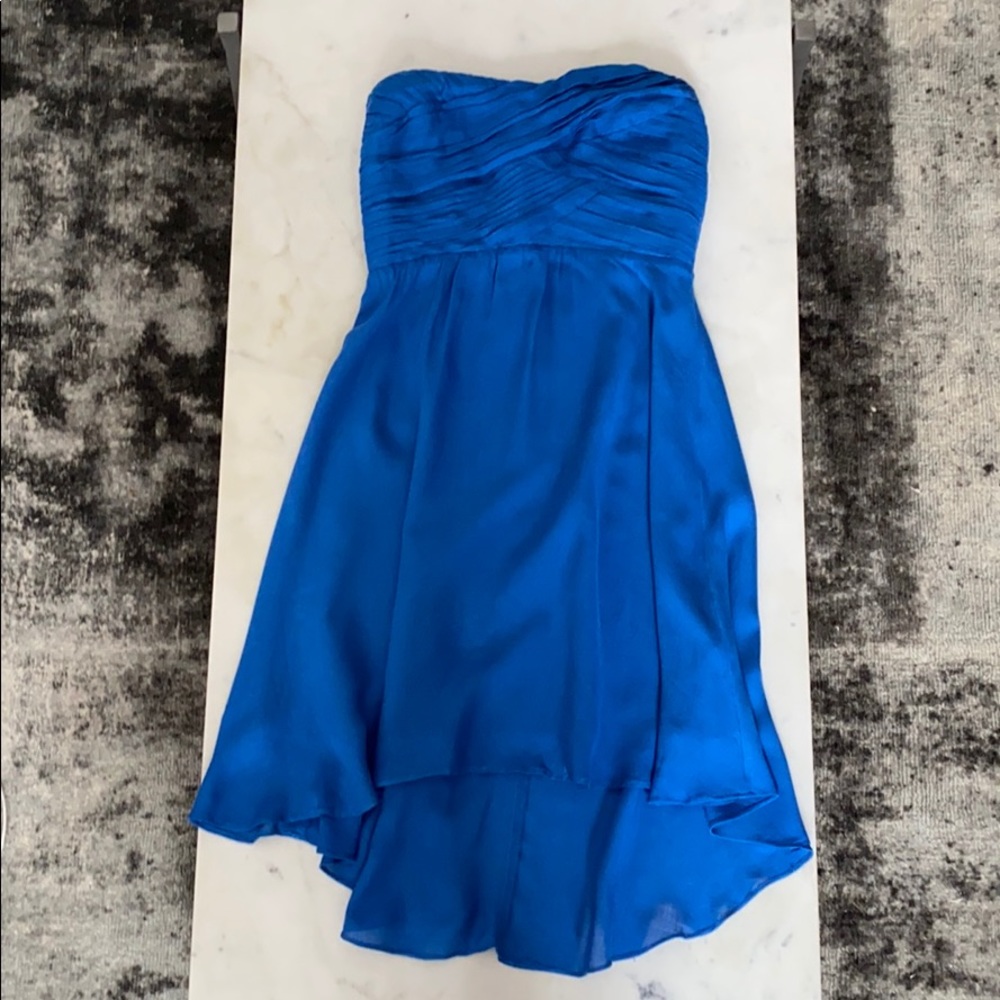 Kimchi Blue strapless high low blue dress